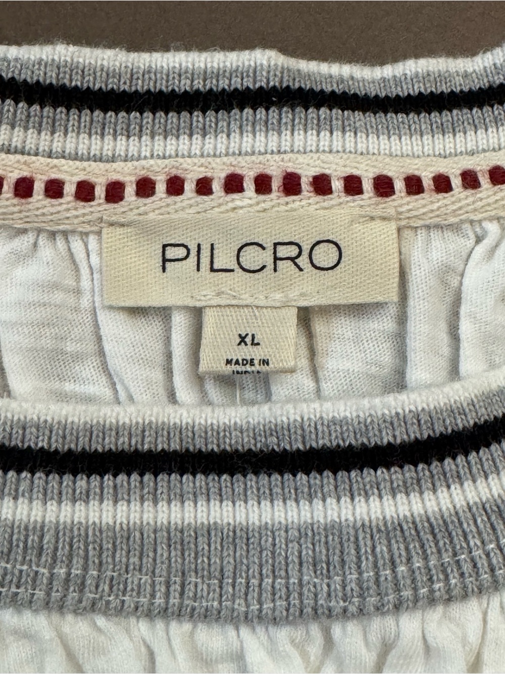 Pilcro 100% Cotton Smocked Peplum Tee - Picture 4 of 9